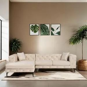 Como Eco Left - Beige, Black Beige
Black Corner Sofa