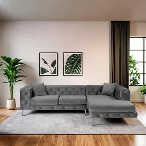 Como Eco Right - Anthracite Anthracite Corner Sofa