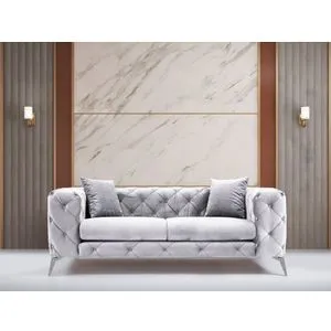 Como - Light Grey Light Grey 2-Seat Sofa