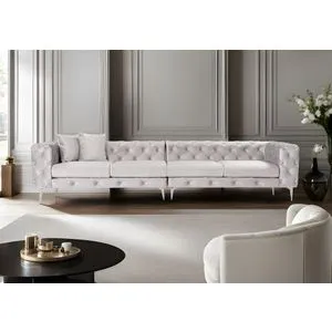 Como - Light Grey Light Grey 4-Seat Sofa