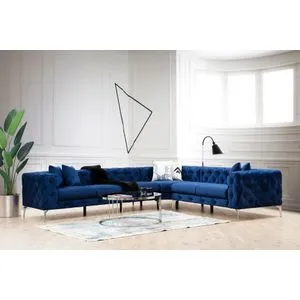 Como Right - Navy Blue Navy Blue Corner Sofa