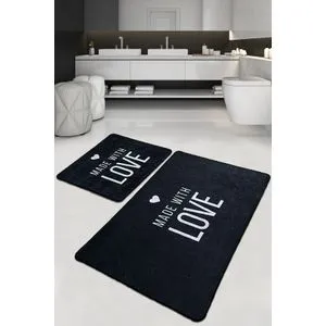 Con Amore Djt Multicolor Bathmat Set (2 Pieces)