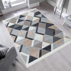 Conceptum Hypnose Ar 10 - Bež, Crni i Beli Tepih (160 x 230 cm)