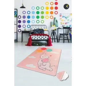 Conceptum Hypnose Baloni - Roza Višebojni Tepih (140 x 190 cm)