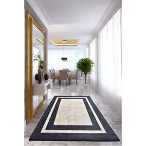 Conceptum Hypnose  Black Frame Multicolor Hall Carpet (100 x 200)