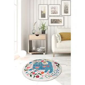 Conceptum Hypnose  Blue Cats Multicolor Carpet (140 cm)