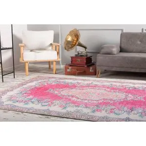 Conceptum Hypnose Blues Chenille - Pink AL 250 Višebojni tepih za hodnike (75 x 230)