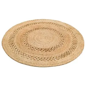 Conceptum Hypnose Ca-112 - Tepih od prirodnog jutea Xw bež (120 x 120 cm)