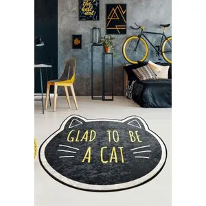 Conceptum Hypnose  Cat Face Multicolor Carpet (100 cm)