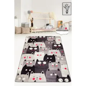 Conceptum Hypnose  Cats Gray Djt Multicolor Carpet (80 x 120)