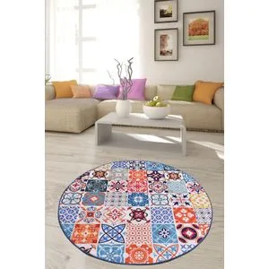 Conceptum Hypnose  Ceramico Djt Çap 100 Multicolor Carpet (100 cm)