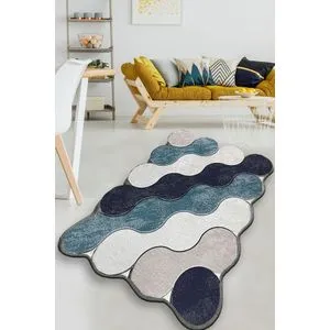 Conceptum Hypnose Circle - Plavi Tepih (80 x 200 cm)