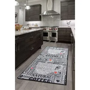 Conceptum Hypnose  Fincan - Grey Multicolor Hall Carpet (80 x 200)
