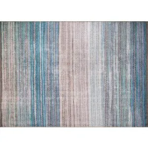 Conceptum Hypnose Funk Chenille - Plavi AL 120 Višebojni tepih za hodnike (75 x 150)