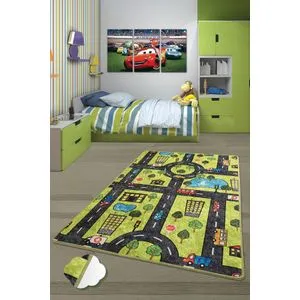 Conceptum Hypnose  Green City Multicolor Carpet (100 x 160)