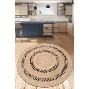 Conceptum Hypnose  Jute Çap 120 Multicolor Carpet (120 cm)