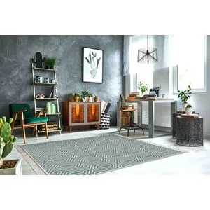 Conceptum Hypnose KLM0100 Zeleni i Beli Tepih (80 x 120 cm)