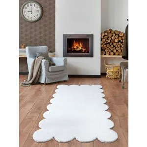 Conceptum Hypnose Laser Plush - Tepih u Beloj Boji (80 x 150 cm)