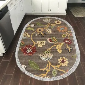 Conceptum Hypnose  Mu176 - Coffee (Oval) Coffee Carpet (160 x 230)