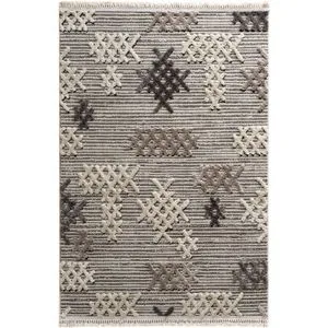 Conceptum Hypnose Sakura 2205 - Sivi Tepih (100 x 300 cm)