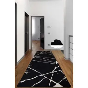 Conceptum Hypnose Tepih - Crni i Beli (120 x 150 cm)