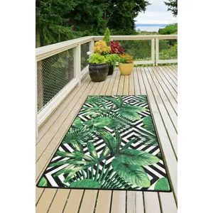 Conceptum Hypnose  Tropic - Green Multicolor Hall Carpet (80 x 200)