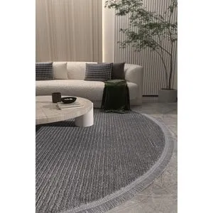 Conceptum Hypnose Vetrina 3604 - Tepih u Antracit Boji (100 x 100 cm)