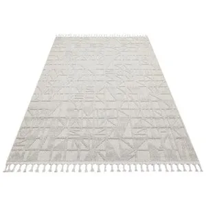 Conceptum Hypnose Yeni Bukle Geometrik - Sivi Tepih (160 x 230 cm)