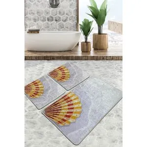 Concha Djt Multicolor Bathmat Set (3 Pieces)