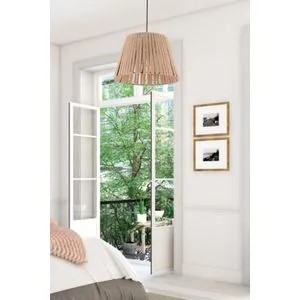 Cone Jute Cream Chandelier