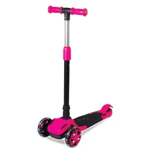 Cool Wheels Sklopivi trotinet za decu svetleći sa 3 točka  Tulpar Roze