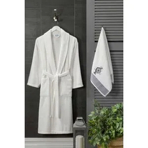 Cora - Cream Cream Man's Bathrobe Set