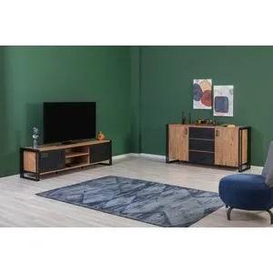 Cosmo Takım 22 Atlantic Pine
Black Living Room Furniture Set