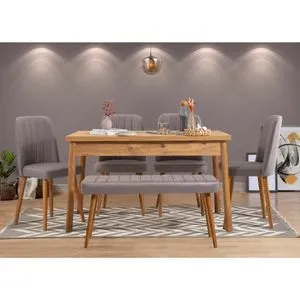 Costa Atlantic Grey Atlantic Pine
Grey Table & Chairs Set (6 Pieces)