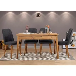 Costa Atlantice-Anthracite Atlantic Pine
Anthracite Table & Chairs Set (5 Pieces)