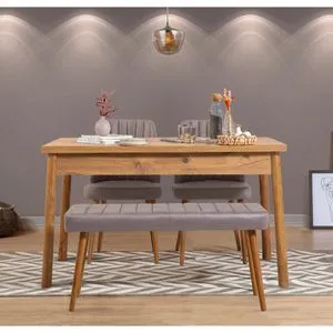 Costa Atlantice-Grey Atlantic Pine
Grey Table & Chairs Set (4 Pieces)