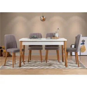 Costa White Atlantice-Grey Atlantic Pine
White
Grey Table & Chairs Set (5 Pieces)