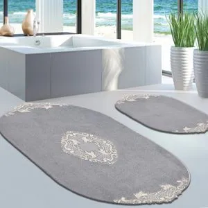 cot-klzt5-25 Grey Bathmat Set (2 Pieces)