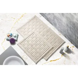 Cottonkt 000014 Cream Bathmat Set (2 Pieces)