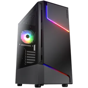 COUGAR | MX360 RGB | PC Case | Mid Tower / Metal Front Panel with ARGB strips / 1 x ARGB Fan / TG Left Panel