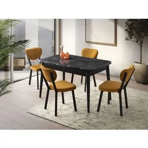 Crea - 2941 Black Extendable Dining Table