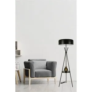 Crna podna lampa 8582-4