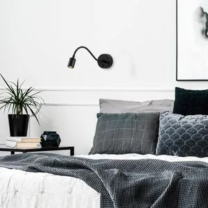 Crna zidna lampa Reading - 3241