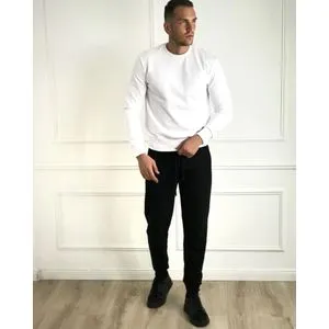 Crne muške trenerke sa ranflom u učkurom