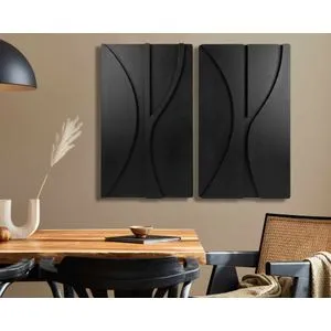 Crni Dekorativni Zidni Pribor 3D4068-009