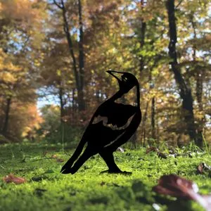 Crni Ukrasni Objekat za Baštu - Ptica 01