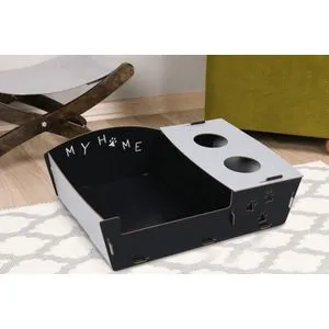 Crno-bela mačja postelja 200