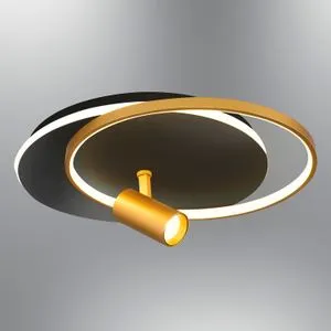 Crno-Zlatna Zidna Lampa 4156-3-19