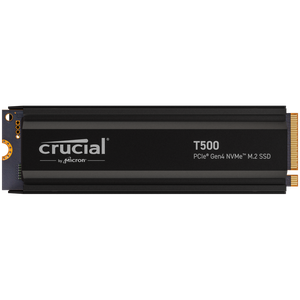 Crucial T500 2TB PCIe Gen4 NVMe M.2 SSD with heatsink