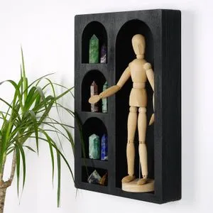 Cry004-S Black Wall Shelf